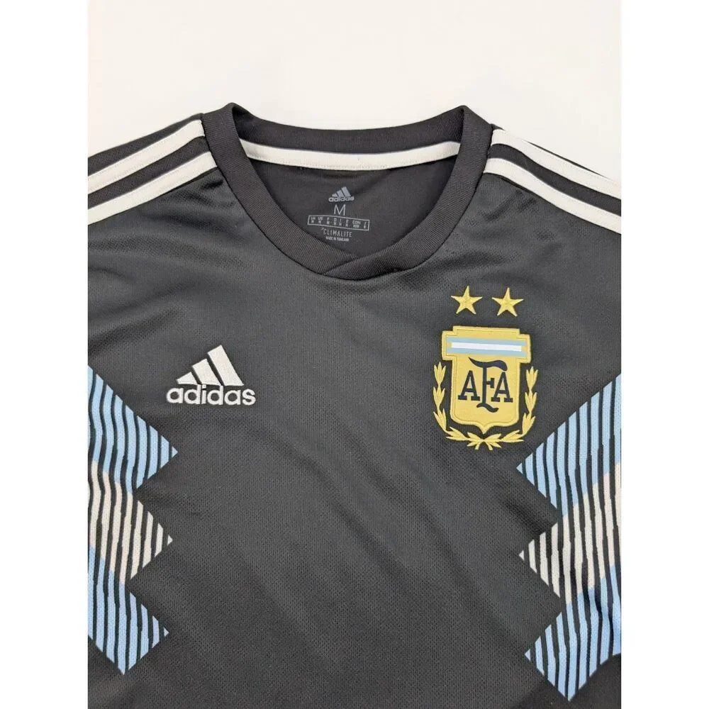 Argentina Soccer Jersey Mens Medium Black World Cup Away AFA Futbol - Picture 3 of 16